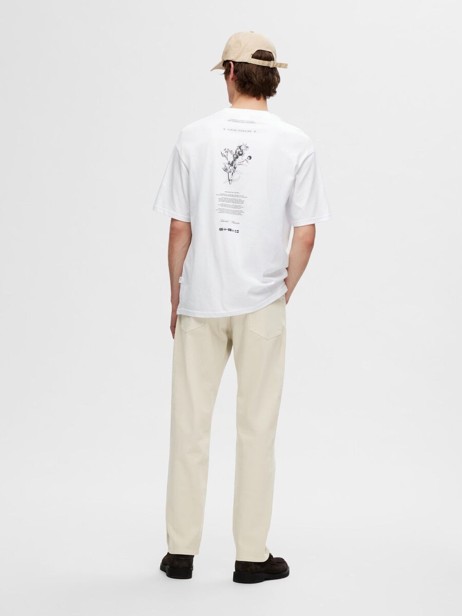 Selected PRINTED COTTON T-SHIRT, Bright White, highres - 16094622_BrightWhite_004.jpg