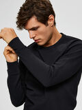 Selected CREW NECK - SWEATSHIRT, Black, highres - 16072157_Black_008.jpg