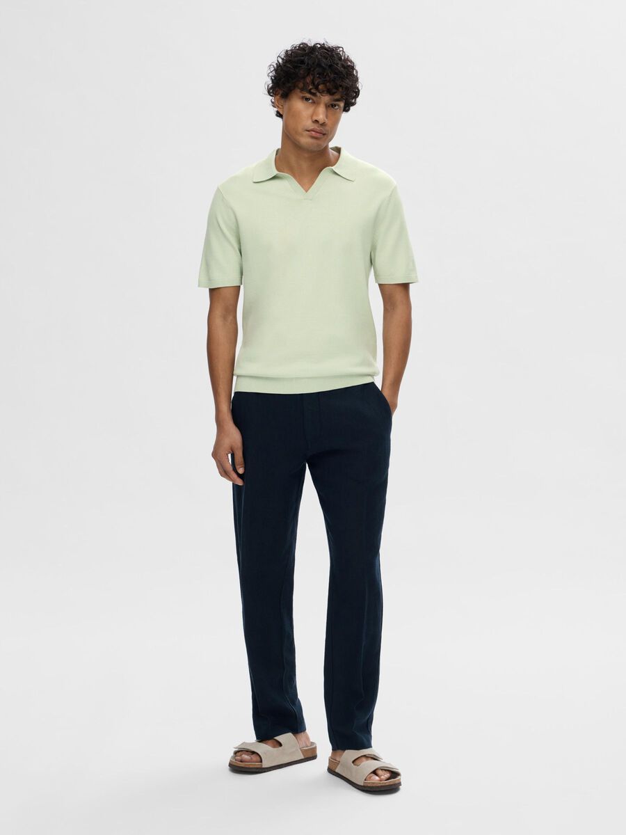Selected KNITTED POLO SHIRT, Bok Choy, highres - 16088636_BokChoy_005.jpg