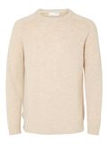 Selected CREW NECK KNITTED JUMPER, Kelp, highres - 16079780_Kelp_853720_001.jpg