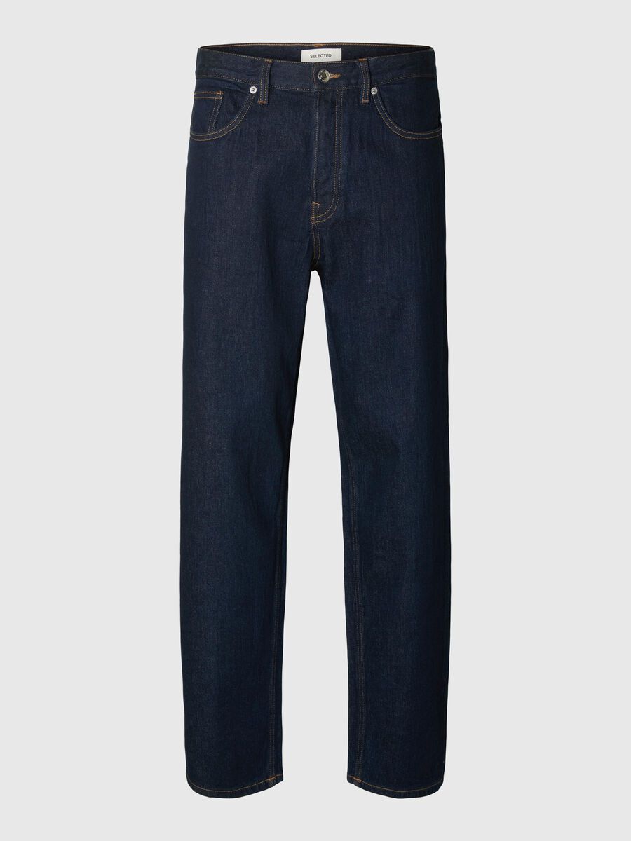 Selected 220 LOOSE FIT JEANS, Dark Blue Denim, highres - 16098203_DarkBlueDenim_1195480_001.jpg