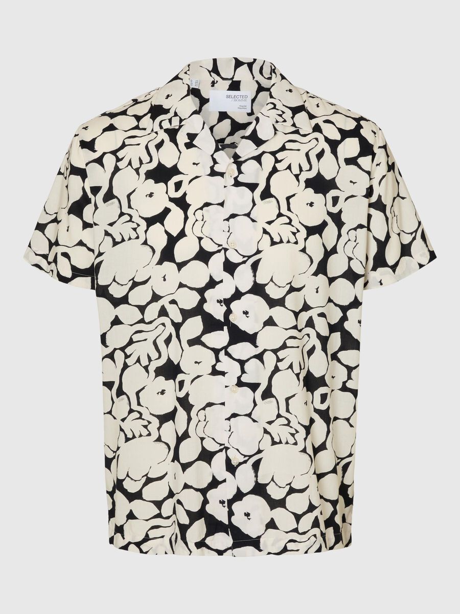 Selected CUBAN COLLAR SHIRT, Black, highres - 16084639_Black_1115845_001.jpg