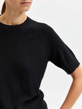 Selected SHORT SLEEVED KNITTED TOP, Black, highres - 16082348_Black_006.jpg