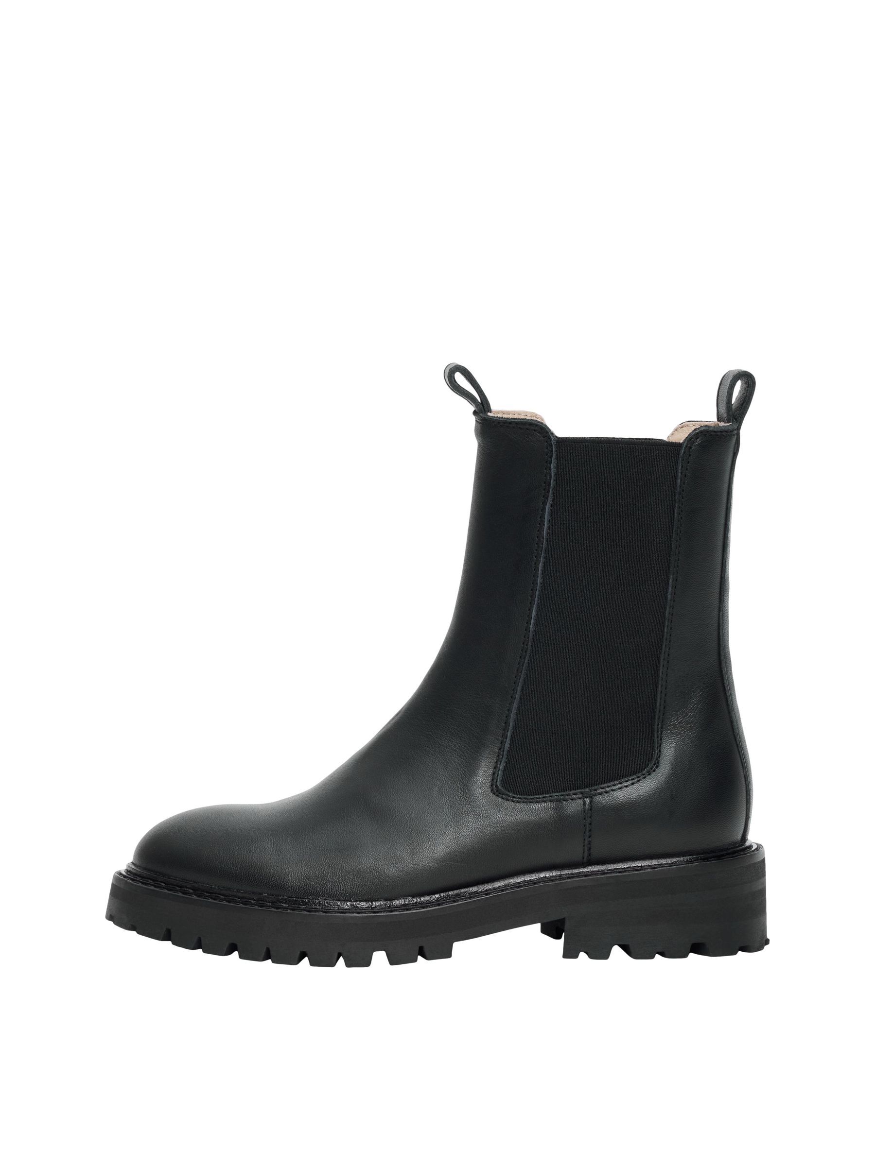 LEATHER CHELSEA BOOTS Black SELECTED FEMME