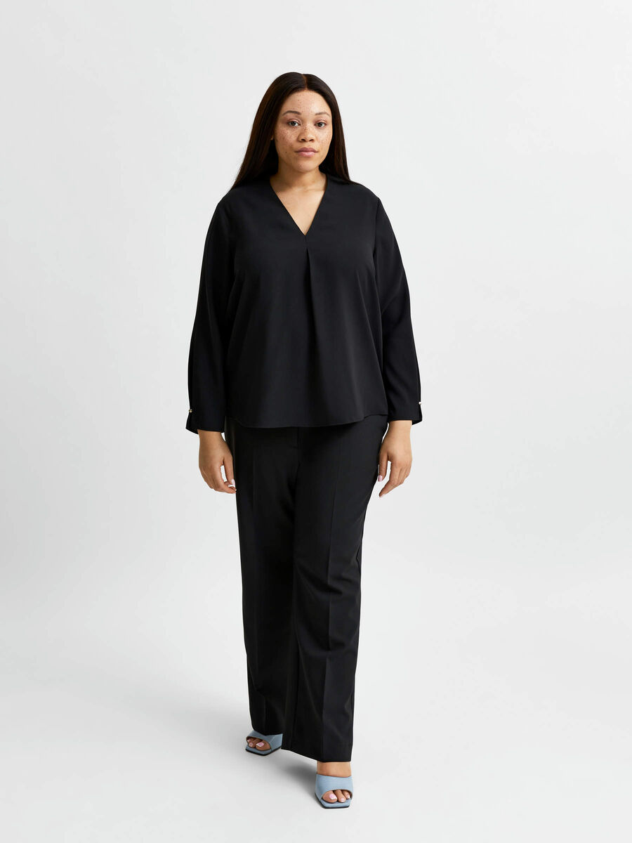 Selected CURVE V-HALS TOP, Black, highres - 16079305_Black_005.jpg