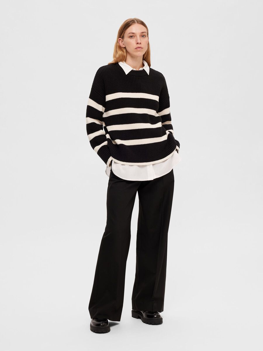 Selected STRIPED KNITTED JUMPER, Black, highres - 16088434_Black_1008330_005.jpg