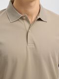 Selected SHORT SLEEVED POLO SHIRT, Oatmeal, highres - 16099994_Oatmeal_006.jpg
