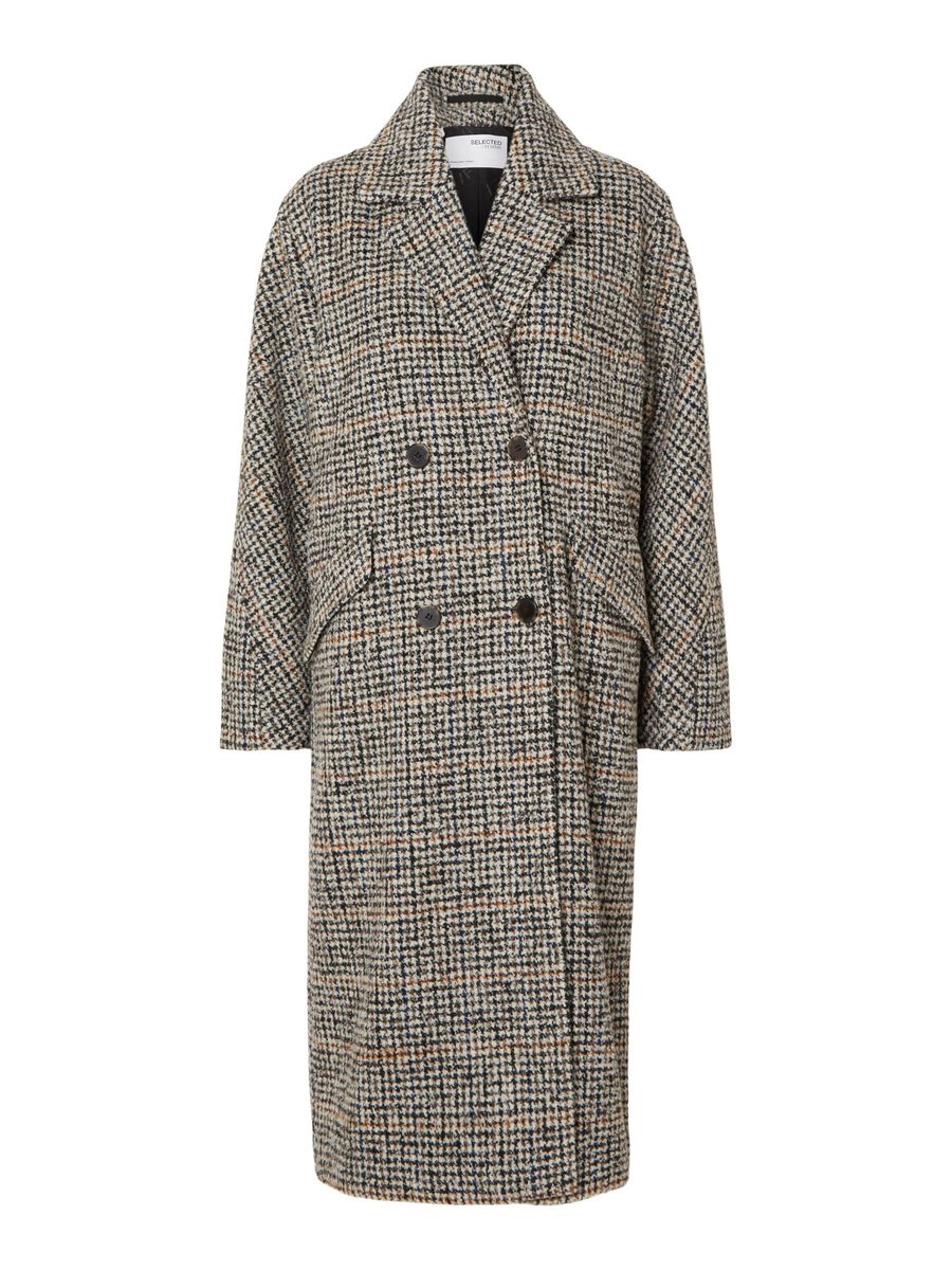 Selected DOUBLE-BREASTED WOOL BLEND COAT, Black, highres - 16091569_Black_1064081_001.jpg