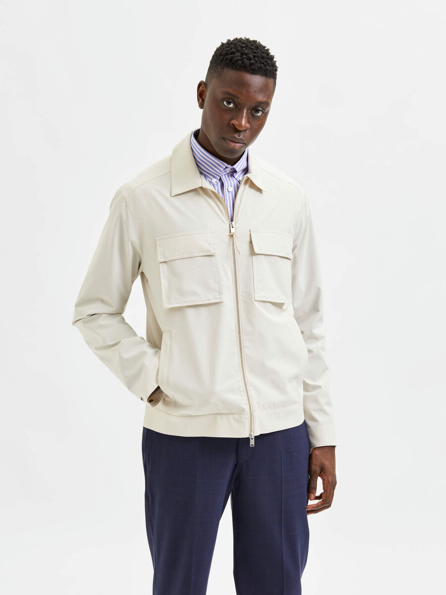 Selected STRETCH JACKET, Oatmeal, highres - 16083535_Oatmeal_003.jpg