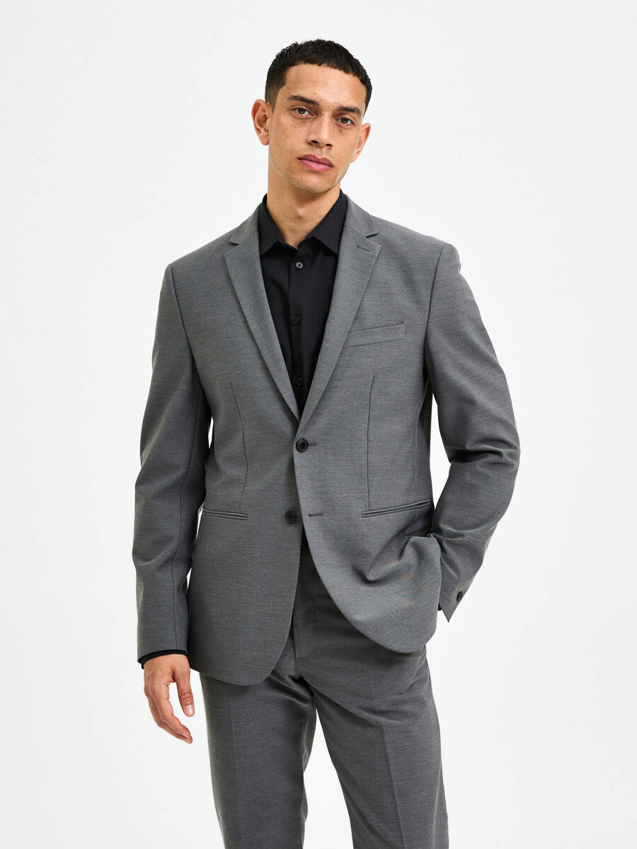 Selected SLIM FIT BLAZER, Grey, highres - 16085243_Grey_003.jpg