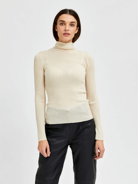 Selected KNITTED ROLLNECK PULLOVER, Birch, highres - 16079945_Birch_938669_003.jpg