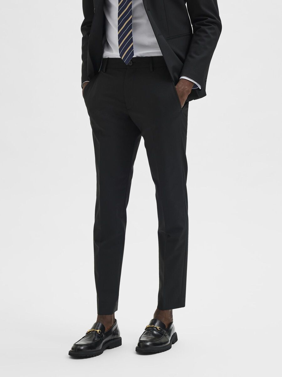 Selected SLIM FIT TROUSERS, Black, highres - 16084907_Black_003.jpg