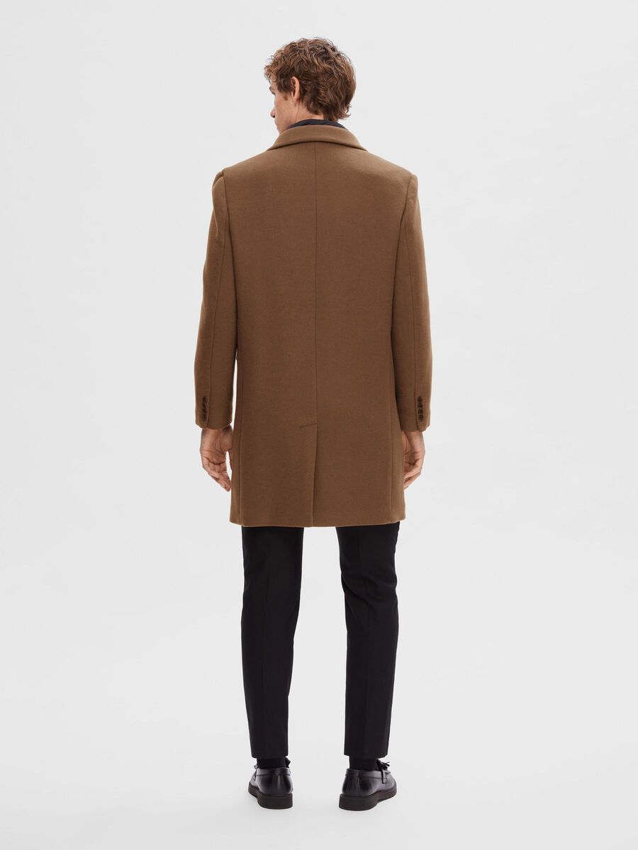 Selected TAILORED WOOL COAT, Camel, highres - 16089400_Camel_004.jpg