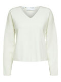 Selected LONG SLEEVED KNITTED PULLOVER, Snow White, highres - 16082365_SnowWhite_001.jpg