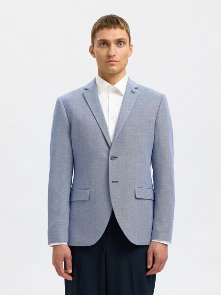 Selected SINGLE BREASTED SLIM-FIT BLAZER, Chambray Blue, highres - 16094544_ChambrayBlue_003.jpg
