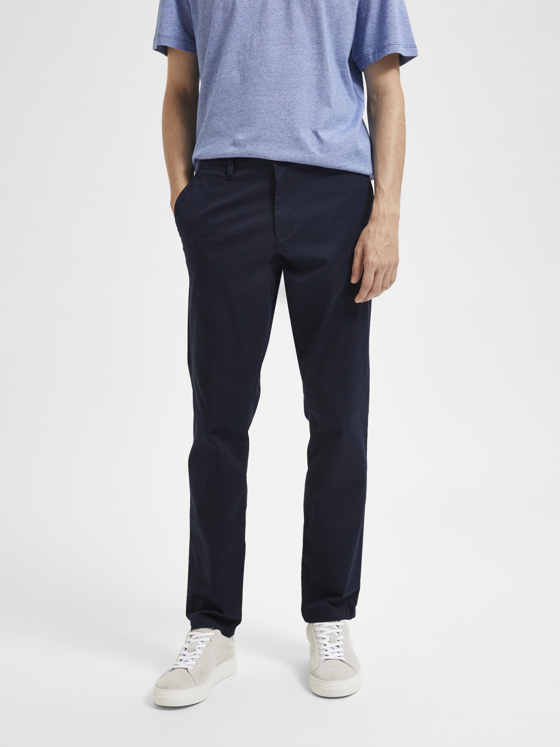 pantalons en chinos voor Nette broeken H&M Linnen Overhemd Met Korte Mouwen in het Wit voor heren Heren Kleding voor voor Broeken 