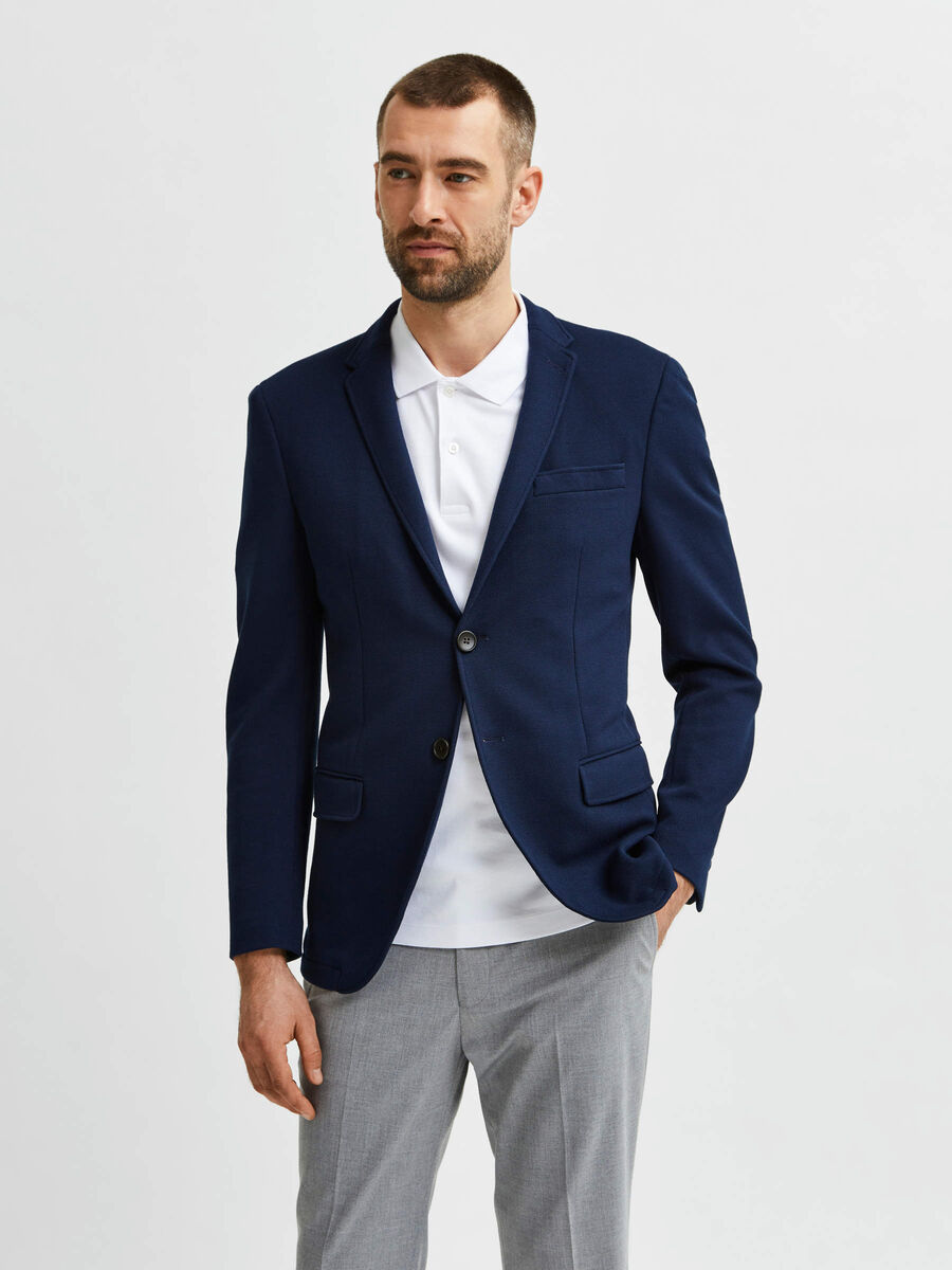 Selected BOUTONNAGE SIMPLE BLAZER, Dark Sapphire, highres - 16079748_DarkSapphire_003.jpg