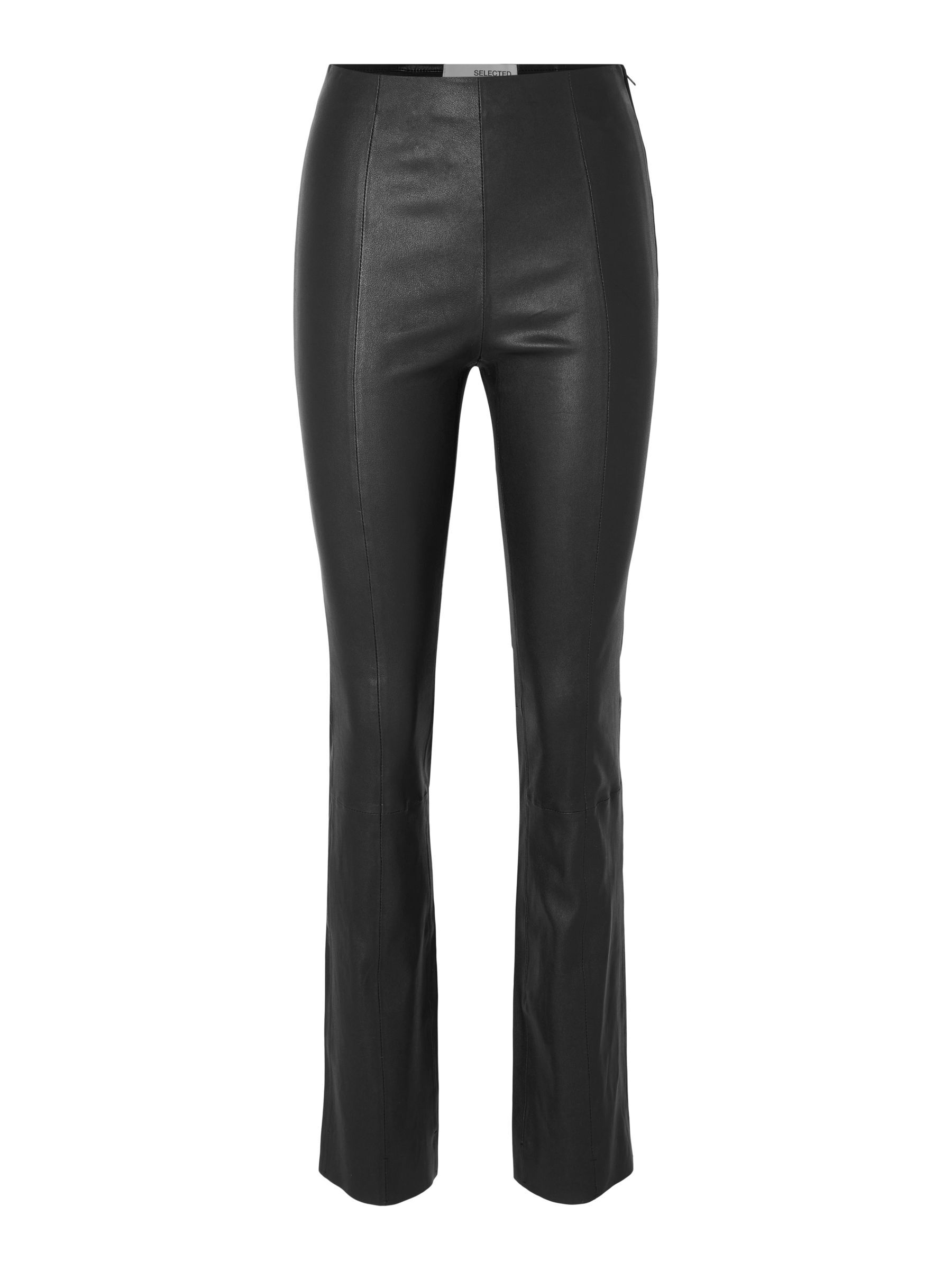 Leren broek met split zijkant on sale