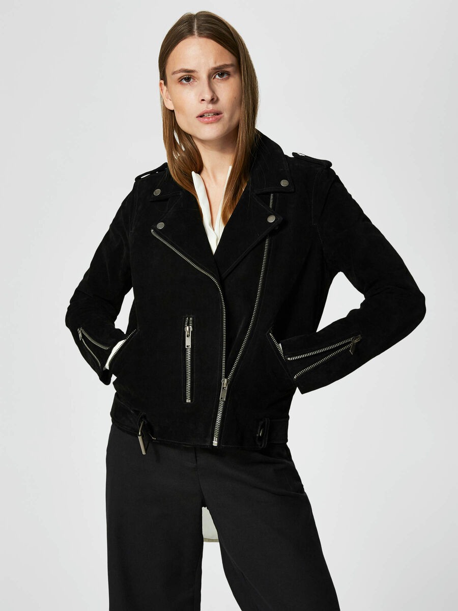 Selected CHAQUETA DE PIEL, Black, highres - 16059495_Black_003.jpg