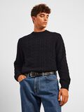 Selected CABLE KNIT KNITTED JUMPER, Black, highres - 16087876_Black_008.jpg