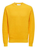 Selected RELAXED KNITTED PULLOVER, Marigold, highres - 16084150_Marigold_001.jpg