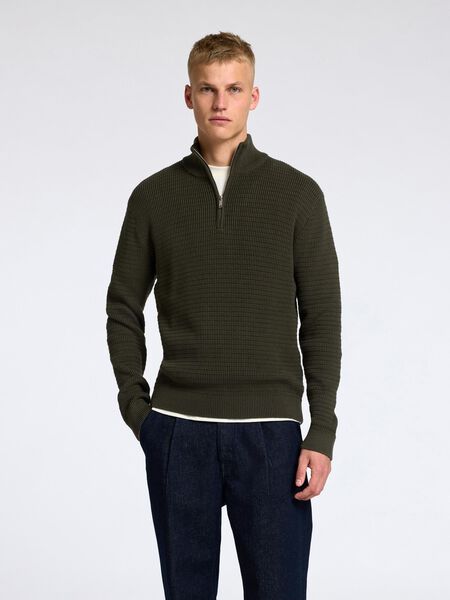 Selected STRUCTURED HALF-ZIP JUMPER, Forest Night, highres - 16095616_ForestNight_003.jpg