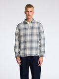 Selected LONG SLEEVED FLANNEL SHIRT, Egret, highres - 16095733_Egret_1143968_003.jpg