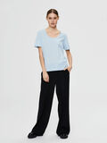 Selected CREW NECK T-SHIRT, Cashmere Blue, highres - 16077339_CashmereBlue_005.jpg