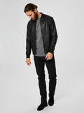 Selected LAMB - LEATHER JACKET, Black, highres - 16065842_Black_005.jpg