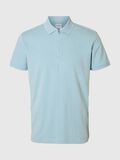 Selected ZIPPER POLO SHIRT, Winter Sky, highres - 16079026_WinterSky_001.jpg