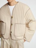 Selected MATELASSÉ VESTE REMBOURRÉE, Birch, highres - 16096851_Birch_006.jpg