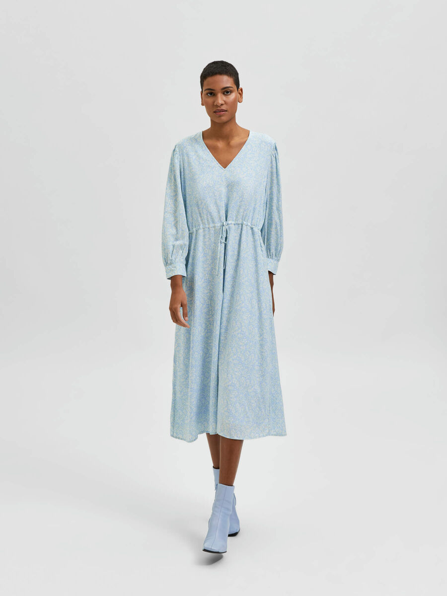 Selected FLORAL ROBE MI-LONGUE, Blue Bell, highres - 16083422_BlueBell_913596_005.jpg