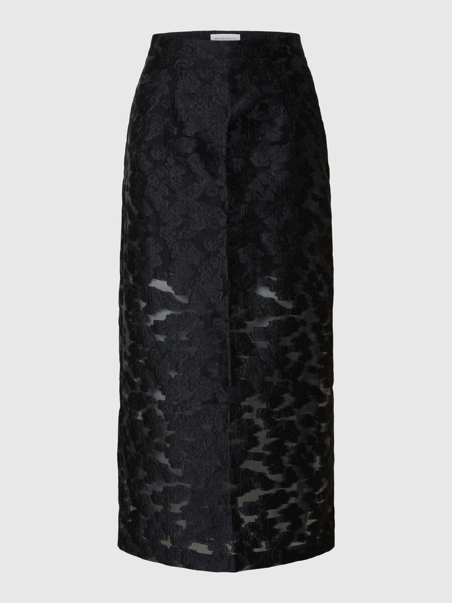 Selected FLORAL PRINTED MAXI SKIRT, Black, highres - 16095036_Black_001.jpg