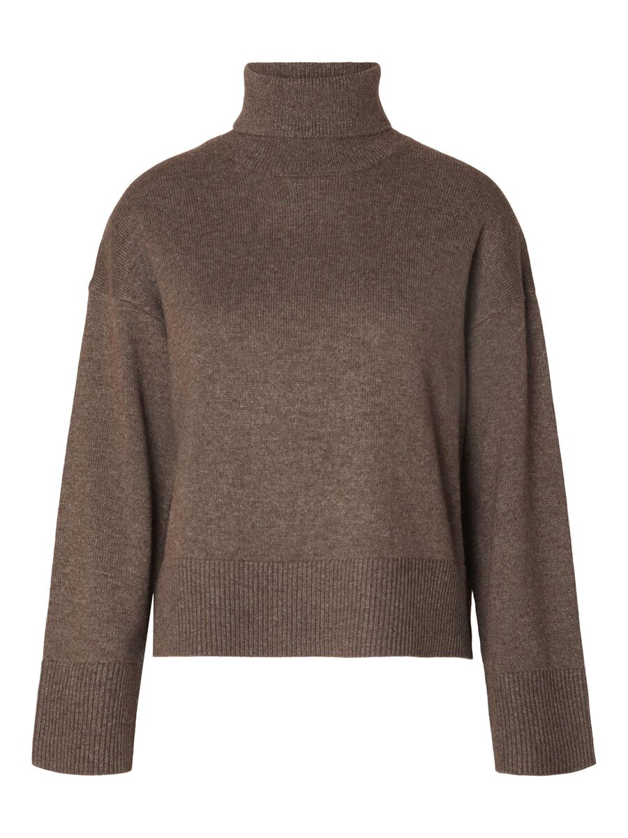 Selected WOLMIX ROLKRAAG SWEATER, Morel, highres - 16093235_Morel_1097715_001.jpg