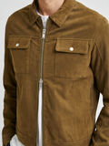 Selected TWO WAY ZIP SUEDE JACKET, Olive Night, highres - 16077544_OliveNight_006.jpg