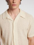 Selected KNITTED JAQUARD SHORT SLEEVED SHIRT, Egret, highres - 16096769_Egret_006.jpg