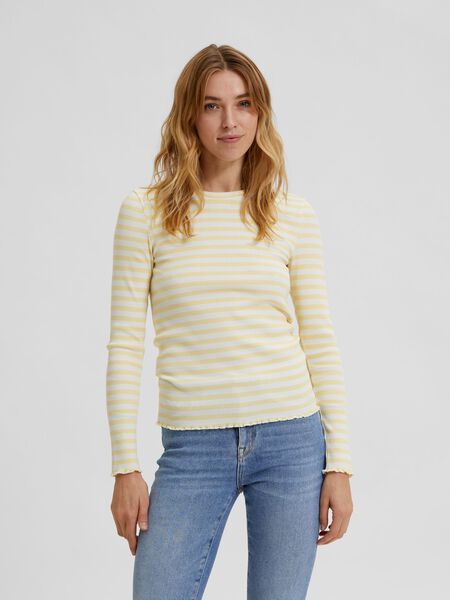 Selected STRIPED - LONG-SLEEVED T-SHIRT, Double Cream, highres - 16077379_DoubleCream_820709_003.jpg