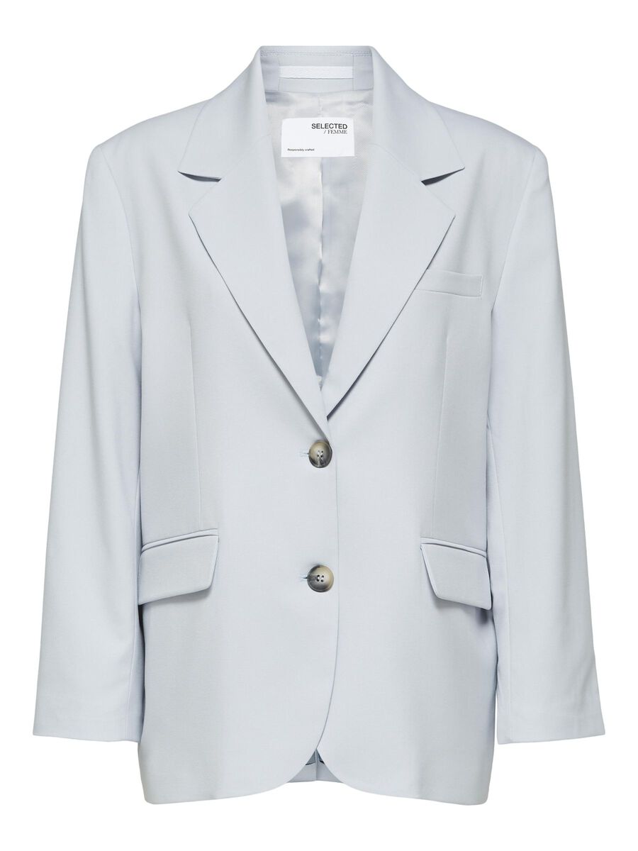 Selected AVSLAPPET PASSFORM RESIRKULERT POLYESTER BLAZER, Arctic Ice, highres - 16078005_ArcticIce_001.jpg