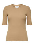 Selected BIO-BAUMWOLLE GERIPPT T-SHIRT, Kelp, highres - 16077382_Kelp_001.jpg