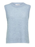 Selected RUND HALSUDSKÆRING STRIK VEST, Cashmere Blue, highres - 16083617_CashmereBlue_915219_001.jpg