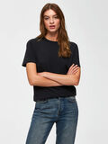 Selected KATOENEN T-SHIRT, Black, highres - 16043884_Black_003.jpg