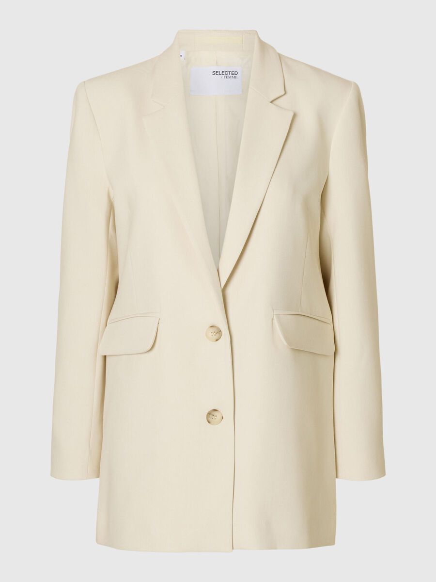 Selected RELAXED FIT  SINGLE-BREASTED BLAZER, Birch, highres - 16096586_Birch_001.jpg