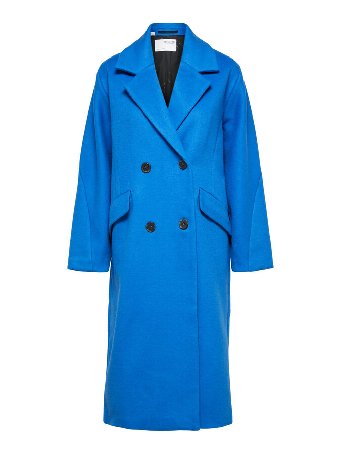 OVERSIZED DOUBLE-BREASTED COAT | Blue | SELECTED FEMME® 