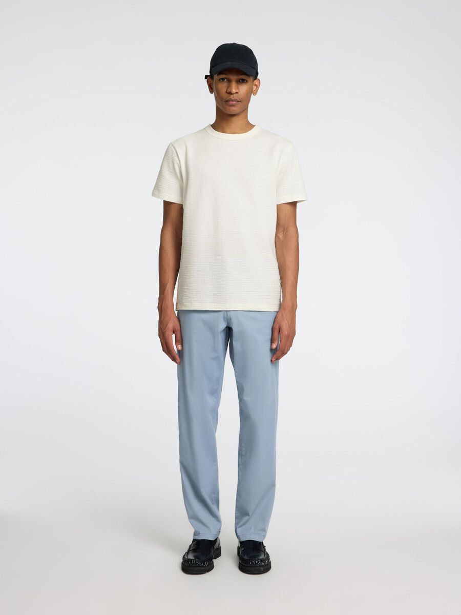 Selected SEERSUCKER T-SHIRT, Egret, highres - 16092769_Egret_005.jpg