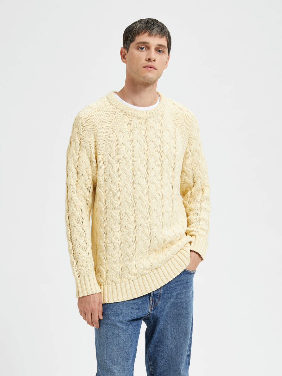Selected CABLE KNIT JUMPER, Cloud Cream, highres - 16086658_CloudCream_003.jpg