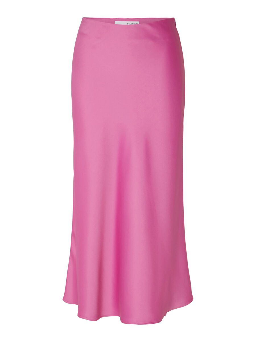 Satin Midi Skirt - Selected - Modalova