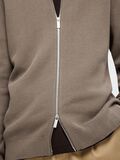Selected KNITTED ZIP-FRONT CARDIGAN, Morel, highres - 16094493_Morel_006.jpg