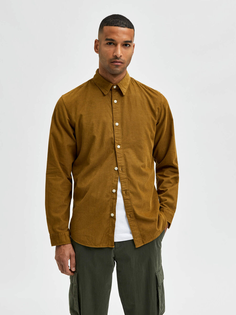 Selected LONG SLEEVED SHIRT, Butternut, highres - 16082161_Butternut_003.jpg