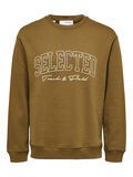 Selected PRINTED SWEATSHIRT, Dark Olive, highres - 16085674_DarkOlive_001.jpg