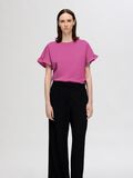 Selected FRILLED SHORT-SLEEVED T-SHIRT, Phlox Pink, highres - 16097107_PhloxPink_003.jpg